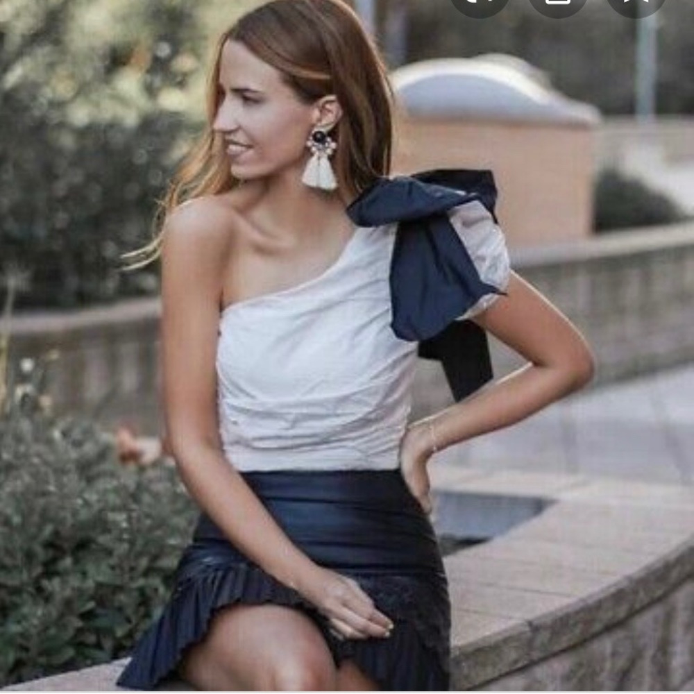 Zara bow crop top